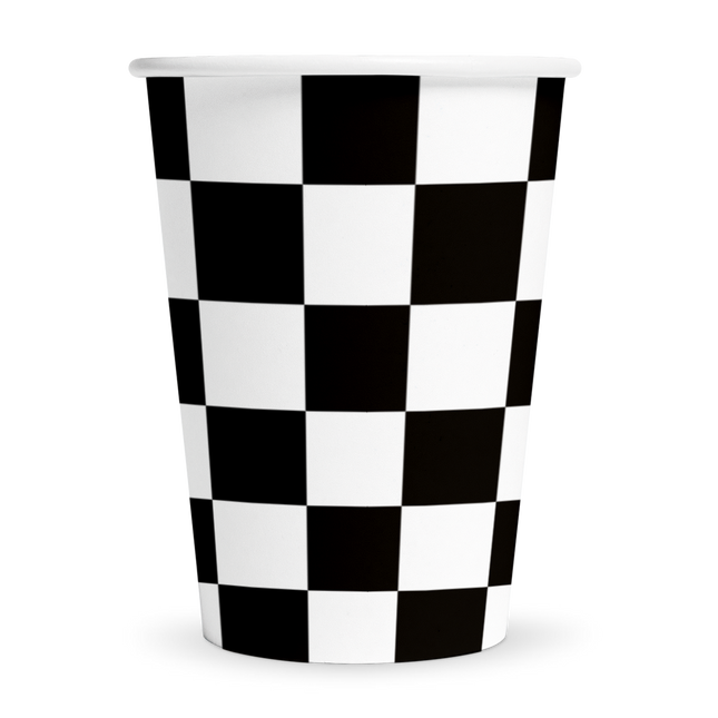 Formule 1 race vlag bekers - 8 stuks