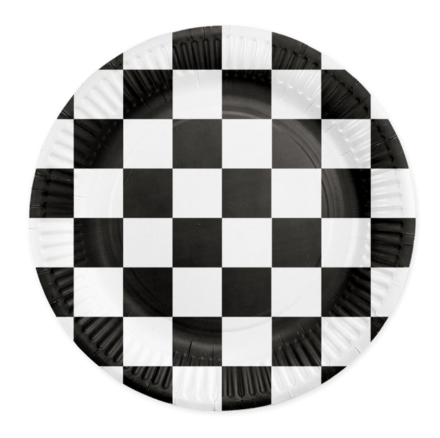 Formule 1 race vlag bordjes - 8 stuks