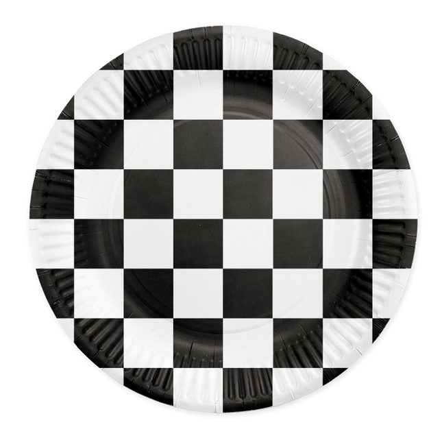 Formule 1 race vlag bordjes - 8 stuks