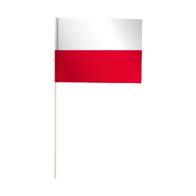 Zwaaivlaggetjes Polen - 10 stuks - 20 x 30 cm