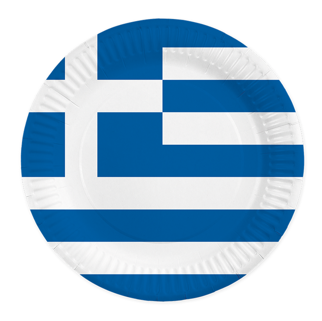 Griekenland bordjes - 8 stuks
