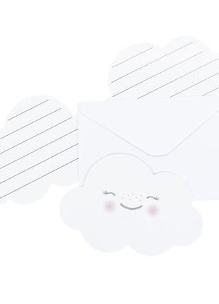 Rainbow &amp; Cloud Invitations &amp; Envelopes - Pack of 8