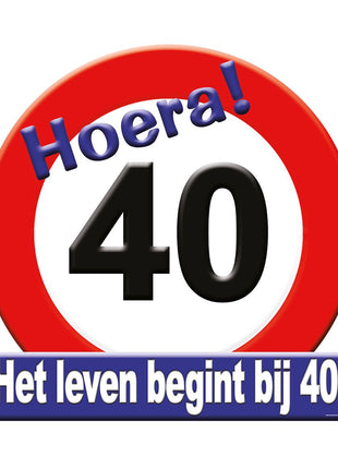 40 years Tribute shield - 50 x 50 cm - traffic sign