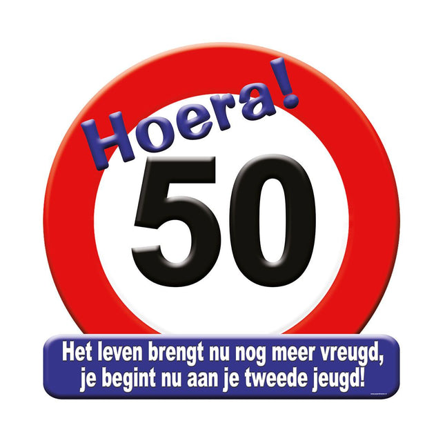 50 jaar Huldeschild - 50 x 50 cm - verkeersbord