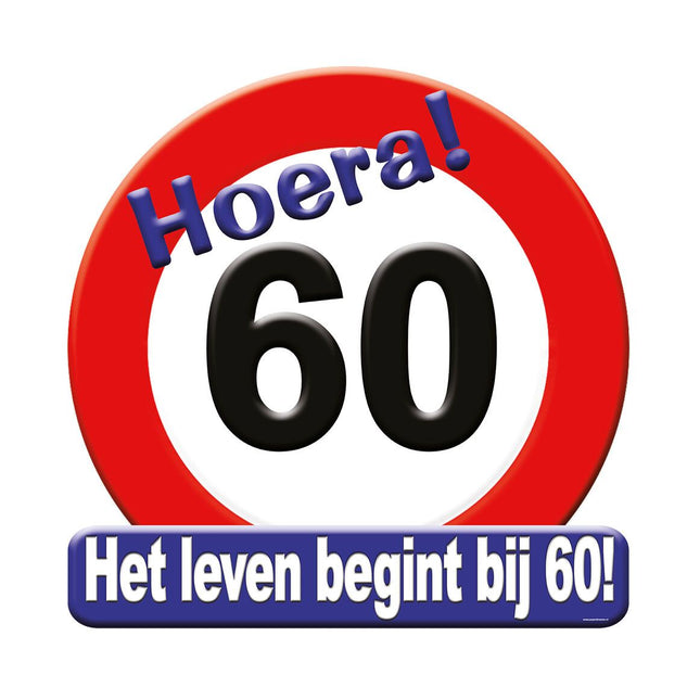 60 jaar Huldeschild - 50 x 50 cm - verkeersbord
