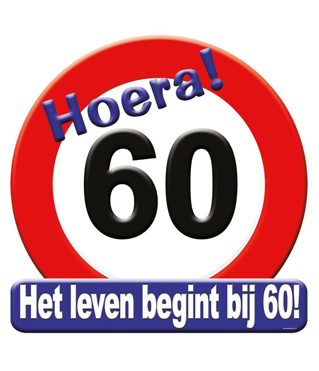 60 jaar Huldeschild - 50 x 50 cm - verkeersbord