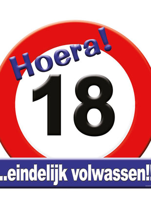 18 Jahre Tribute-Schild – 50 x 50 cm – Verkehrsschild