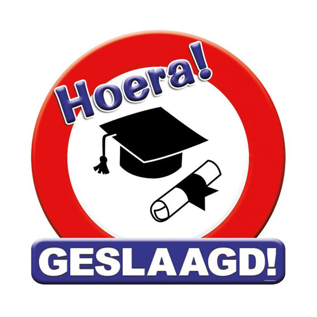 Geslaagd Huldeschild - 50 x 50 cm - verkeersbord