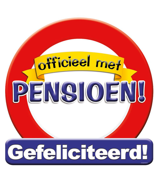Pensioen Huldeschild - 50 x 50 cm - verkeersbord