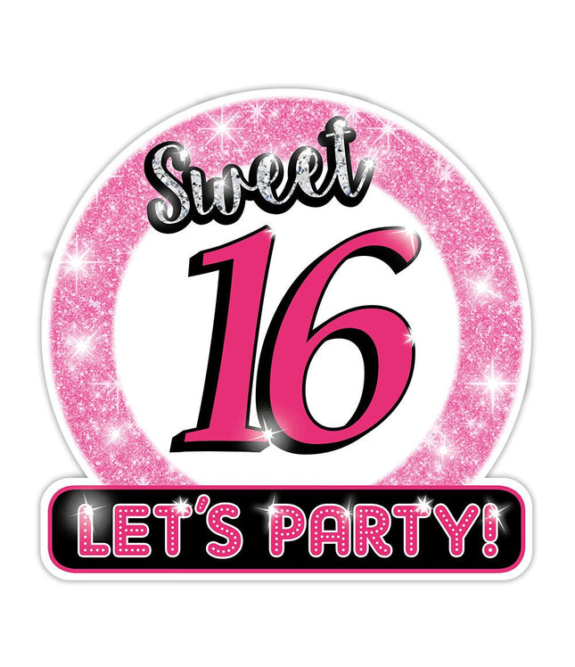 Sweet 16 Huldeschild - 50 x 50 cm
