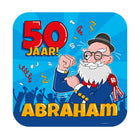 Abraham Huldeschild - 50 x 50 cm - cartoon - 50 jaar