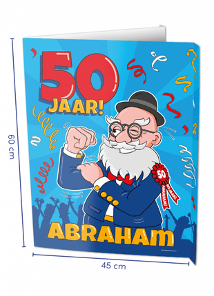 Abraham Fensterschild – 60 x 45 cm – Cartoon – 50 Jahre