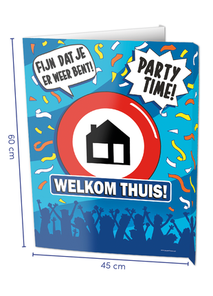 Welcome Home Window Sign - 60 x 45 cm