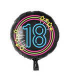 18 jaar Folieballon - 45 cm - Neon
