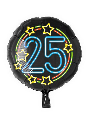 25 years Foil Balloon - 45 cm - Neon