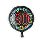 30 jaar Folieballon - 45 cm - Neon