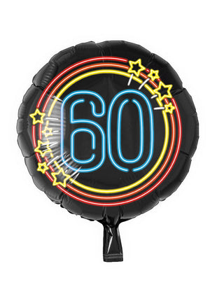 60 years Foil Balloon - 45 cm - Neon