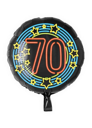 70 Years Foil Balloon - 45 cm - Neon