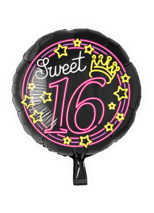 Sweet 16 Folienballon – 45 cm – Neon