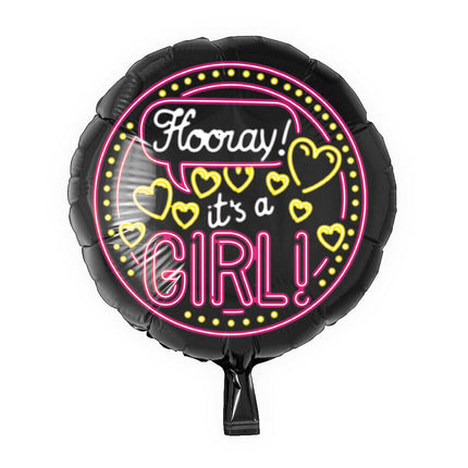 It's a girl Folieballon - 45 cm - Neon