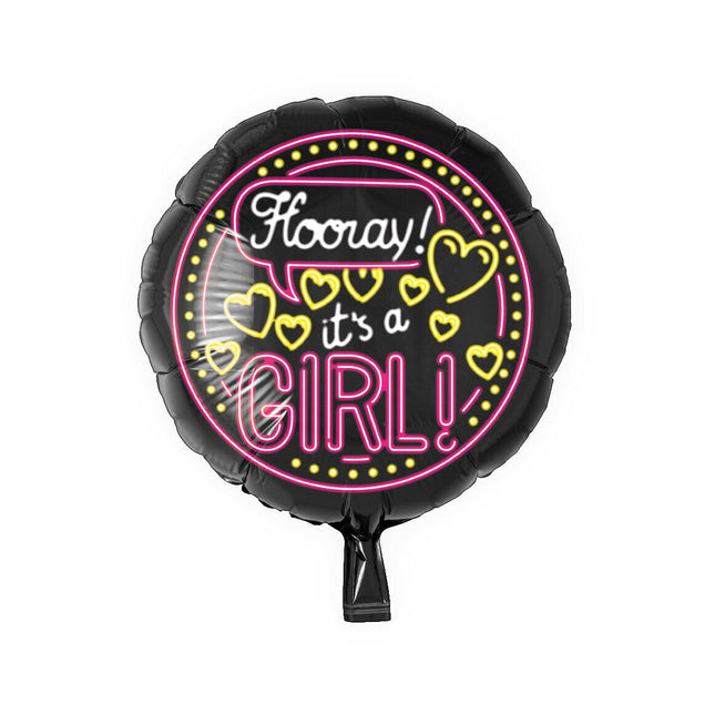 It's a girl Folieballon - 45 cm - Neon