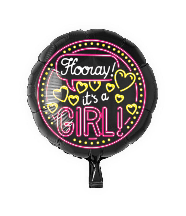 It's a girl Folieballon - 45 cm - Neon