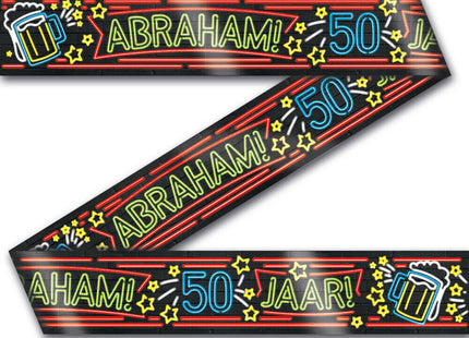 Abraham - Afzetlint - 50 jaar - Neon - 12 meter