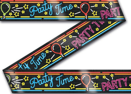 Party time Afzetlint - Neon - 12 meter