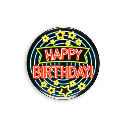Happy birthday Button - Neon
