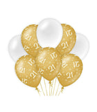 21 jaar Ballonnen - goud en wit