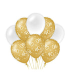 40 jaar Ballonnen - goud en wit