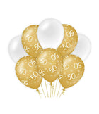 50 jaar Ballonnen - goud en wit