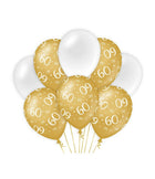 60 jaar Ballonnen - goud en wit