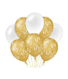 65 jaar Ballonnen - goud en wit