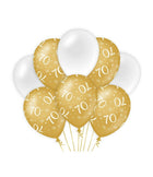 70 jaar Ballonnen - goud en wit