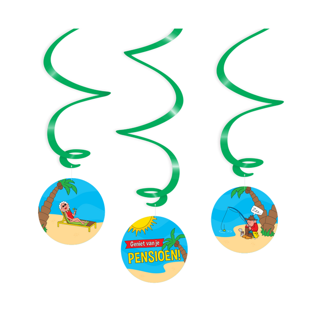 Pensioen Swirl slingers - 3 stuks - cartoon