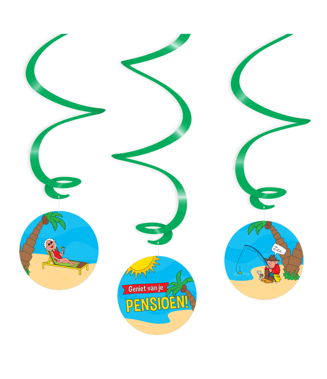 Pensioen Swirl slingers - 3 stuks - cartoon