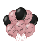 Congrats Ballonnen - 8 stuks - 30 cm - rosé en zwart