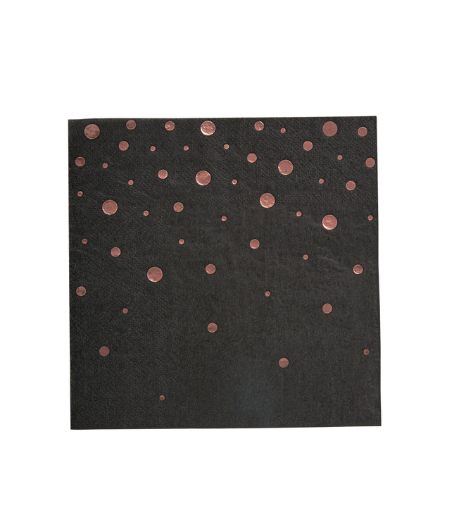 Servetten - 8 stuks - roze en zwart