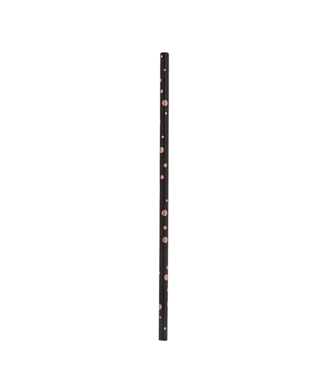 Papieren Rietjes - 8 stuks - roze en zwart
