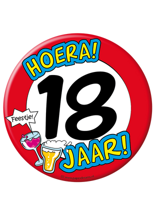 18 jaar Bierviltjes - 6 stuks - 10 cm