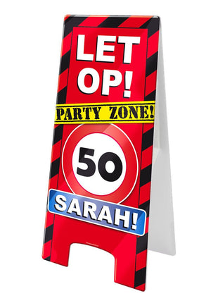 Sarah Stoepbord - 58 x 24 cm - traffic sign - 50 years