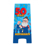 Abraham Stoepbord - 58 x 24 cm - cartoon - 50 jaar