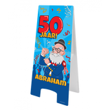 Abraham Stoepbord - 58 x 24 cm - cartoon - 50 jaar