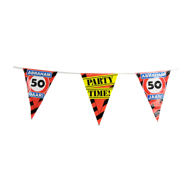 Abraham - Vlaggenlijn - 10 meter - 50 jaar