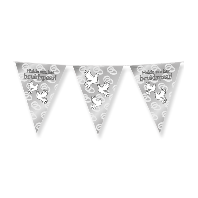 Hulde aan het bruidspaar Vlaggenlijn - 10 meter