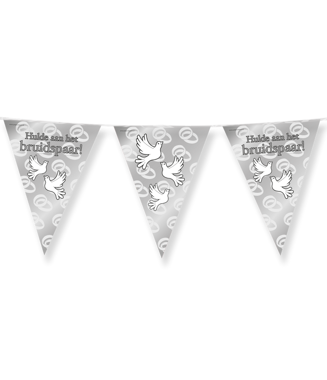 Hulde aan het bruidspaar Vlaggenlijn - 10 meter