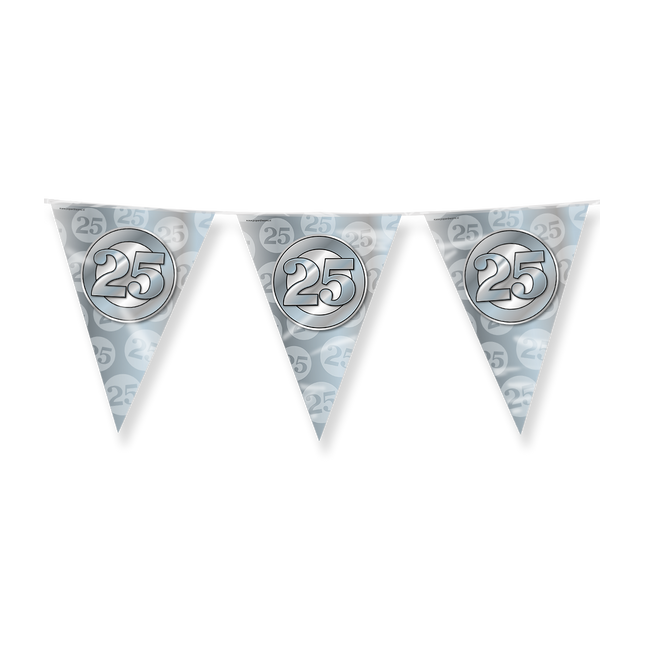 25 jaar getrouwd Vlaggenlijn - 10 meter