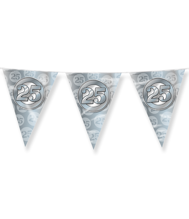 25 jaar getrouwd Vlaggenlijn - 10 meter