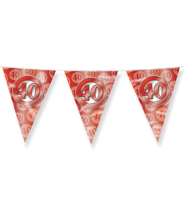 40 jaar getrouwd Vlaggenlijn - 10 meter